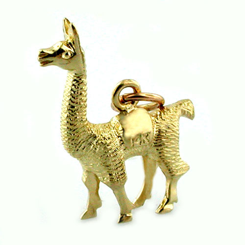 Adorable LLAMA 14K Gold Charm - PERU