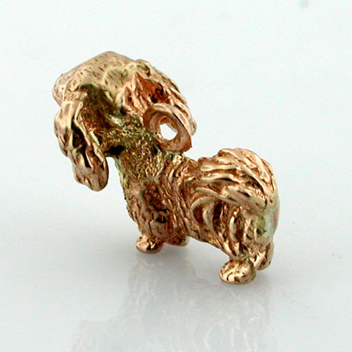 Pekingese Dog 14k Gold Charm