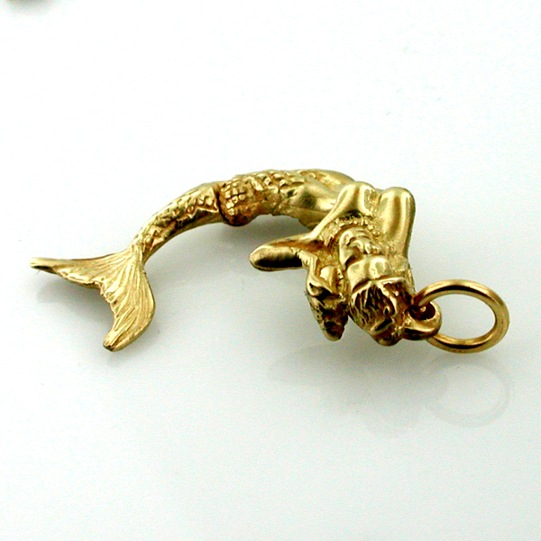 Mermaid with Movable Tale 14k Gold Charm