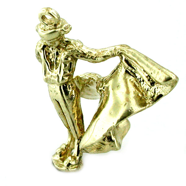 Matador Bull Fighter Travel Bullfighter 14k Gold Charm 