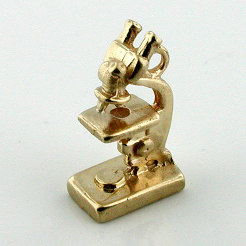 Microscope 14k Gold Charm