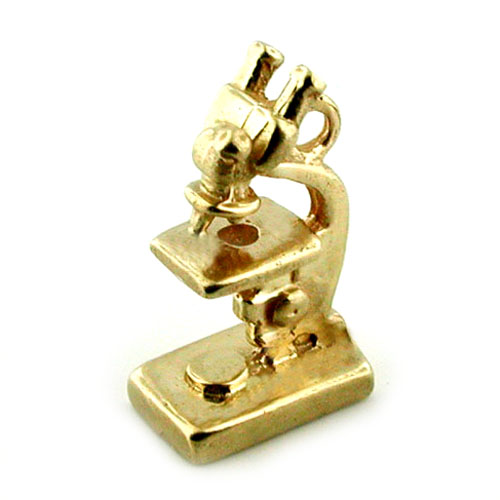 Microscope 14k Gold Charm