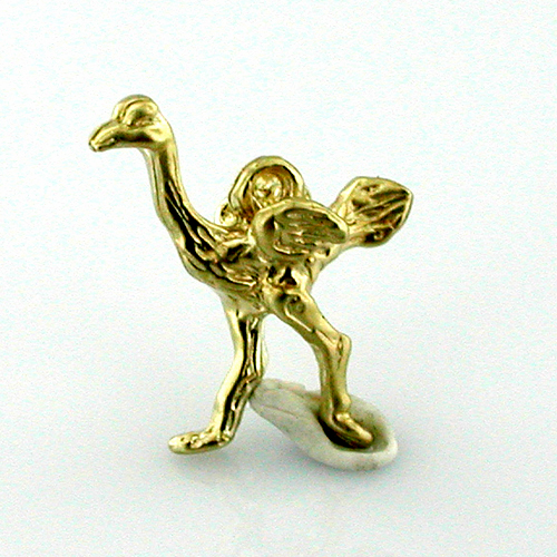 Ostrich 14K Gold Charm - Australia