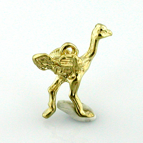 Ostrich 14K Gold Charm - Australia