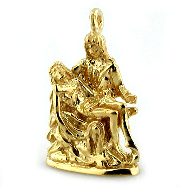Michelangelo PIETA 14K Gold Charm - Rome Vatican