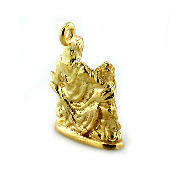 Michelangelo PIETA 14K Gold Charm - Rome Vatican