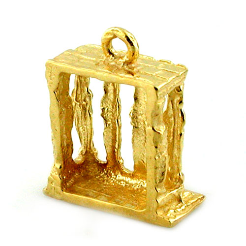 Greek Erechtheum Porch of Maiden 14k Gold Charm