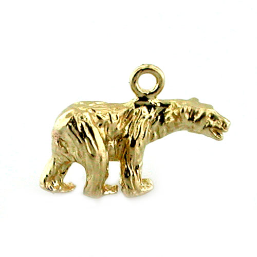 Polar Bear 14K Gold Charm - Alaska