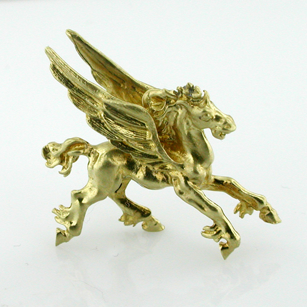 Pegasus Mythical Horse 14k Gold Charm