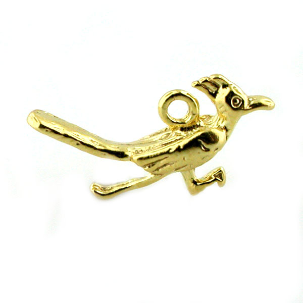 Roadrunner Bird 14K Gold Charm