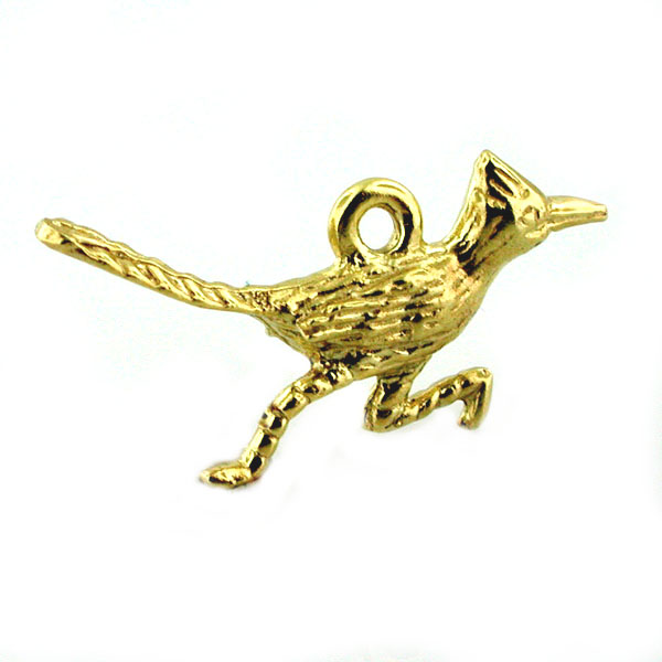 Roadrunner Bird 14k Gold Charm