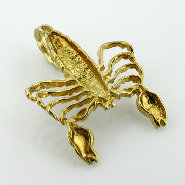 Horoscope Scorpio Zodiac Sign Scorpion Pendant 14k Gold Charm