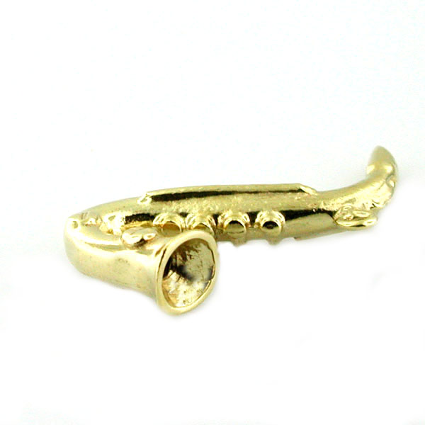 Saxophone 14k Gold Charm 