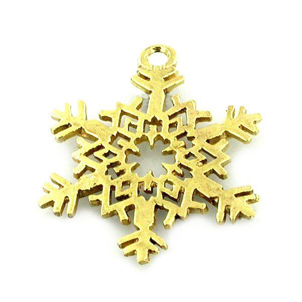 Snowflake 14k Gold Charm