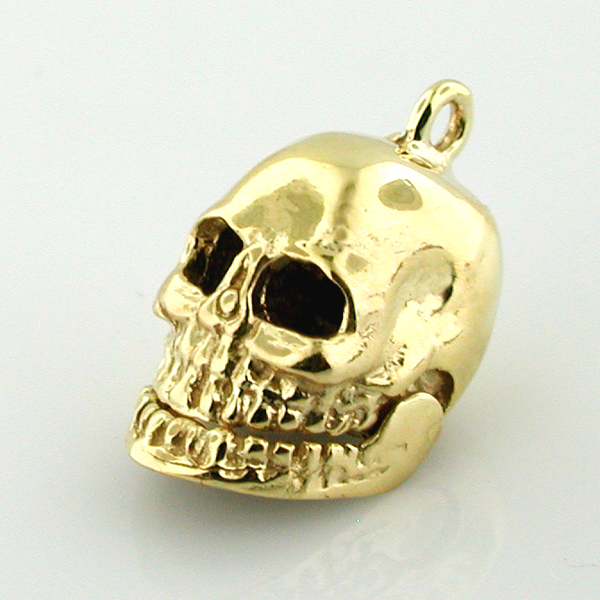 Skull Movable Jaw 14k Gold Charm