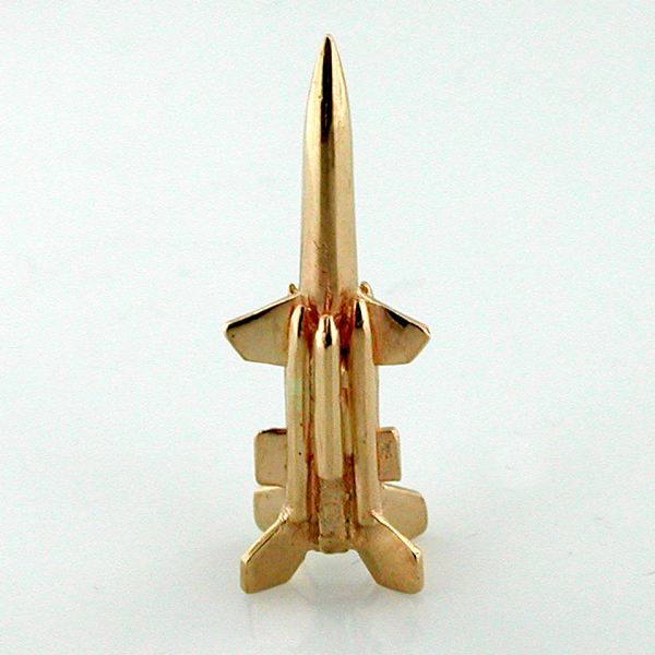 Space Rocket 14K Gold Charm