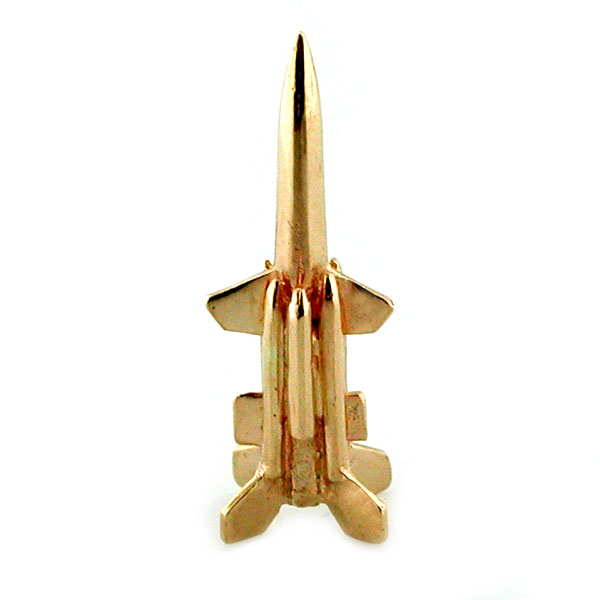 Space Rocket 14K Gold Charm