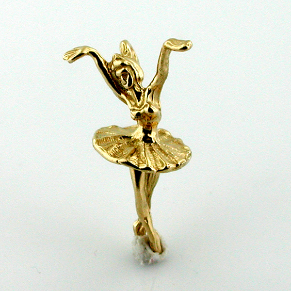 Dancing Ballerina 14k Gold Charm