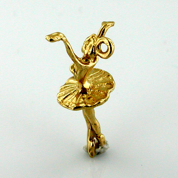 Dancing Ballerina 14k Gold Charm