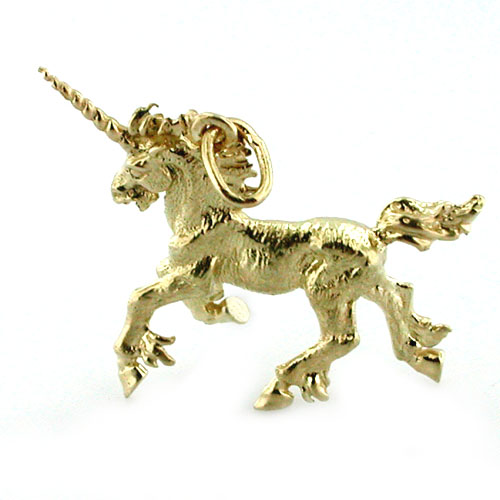 Unicorn Horse 14K Gold Charm 