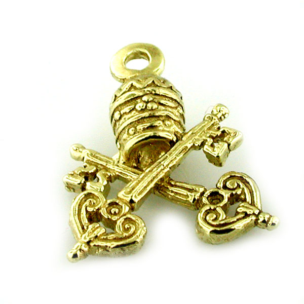 Vatican Coat of Arms 14K Gold Charm