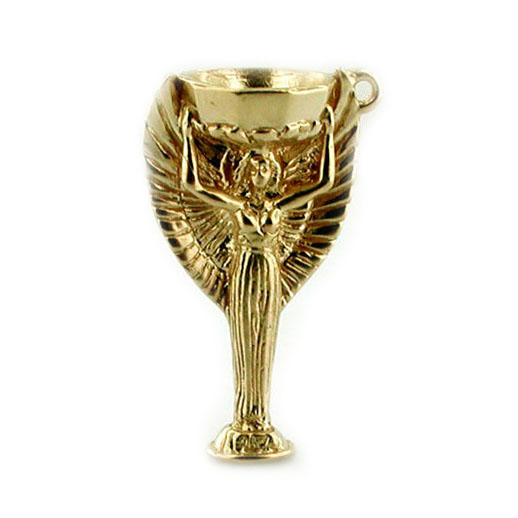 Soccer Football World FIFA Cup Jules Rimet Trophy 14K Gold Charm 