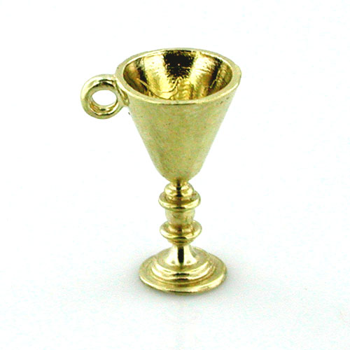 Chalice Goblet Cup 14K Gold Charm