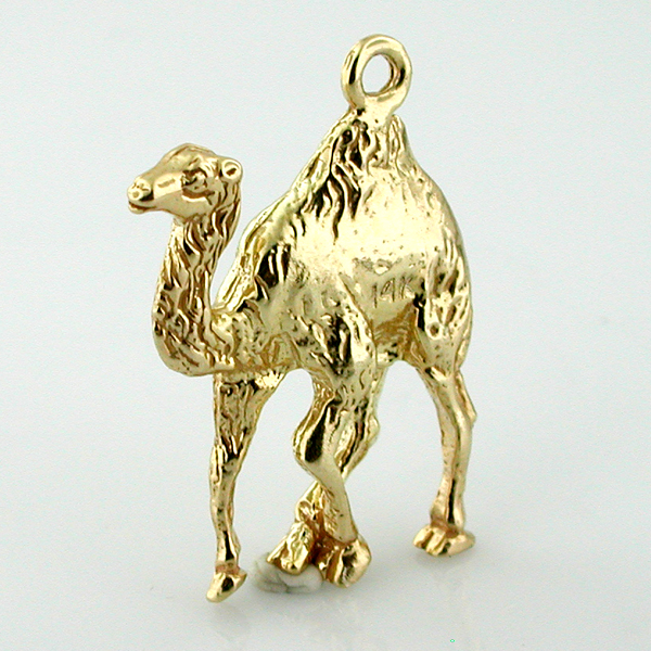 Arabian 3D Camel 14K Gold Charm