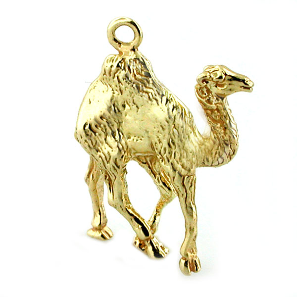 Arabian 3D Camel 14K Gold Charm