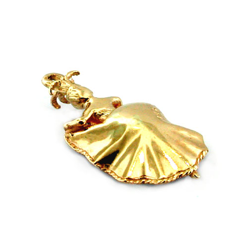 Moulin Rouge Can Can Dancer 14k Gold Charm