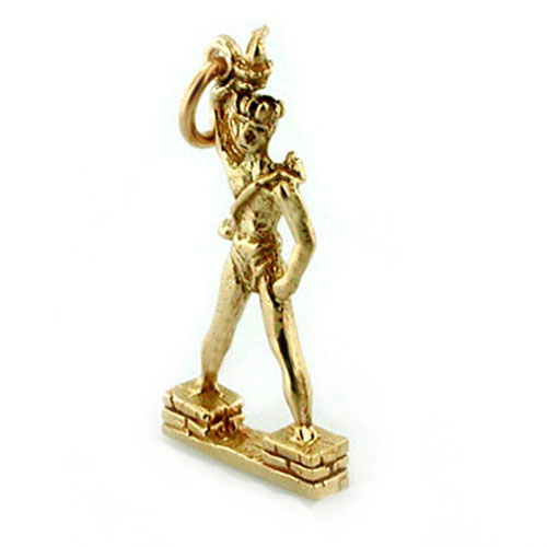 Colosus of Rhodes Statue 14k Gold Charm
