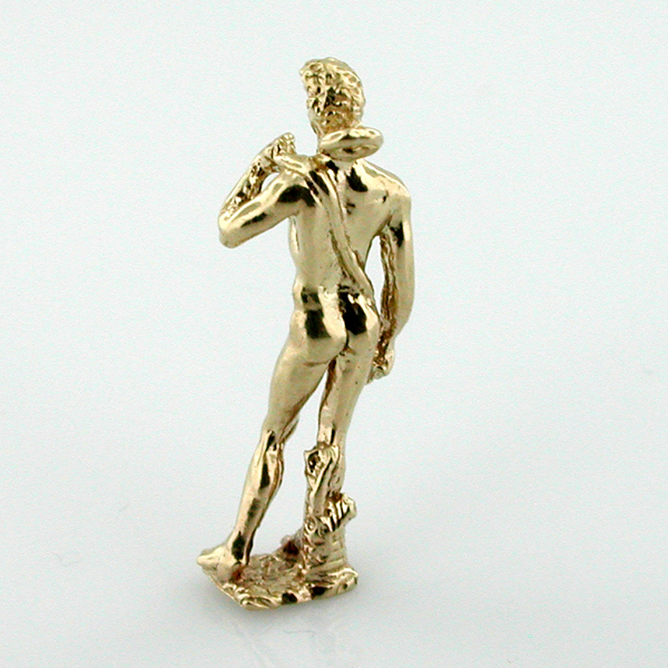 Michelangelo's David 14k Gold Charm Florence - Italy