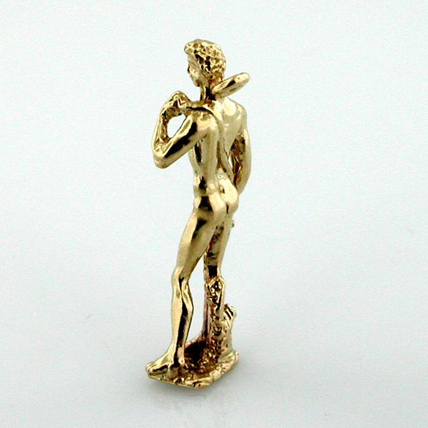 Michelangelo's David 14k Gold Charm Florence - Italy