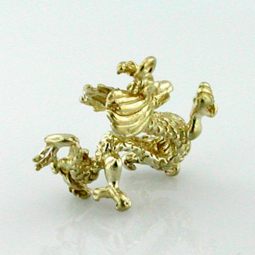 Chinese Dragon 14k Gold Charm