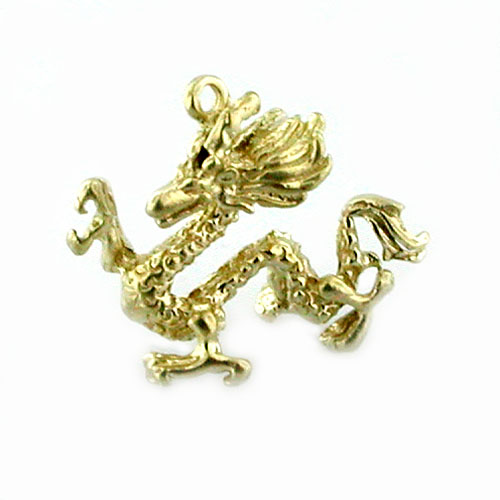 Chinese Dragon 14k Gold Charm