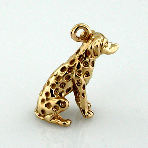 Dalmatian Dog 14k Gold Charm