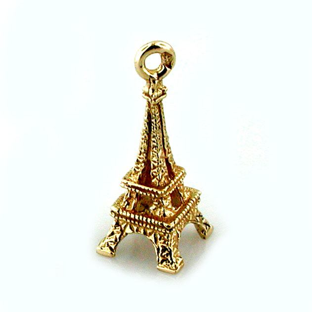 Eiffel Tower Travel 14K Gold Charm
