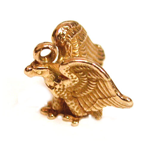 US Military American Eagle 14k Gold Charm