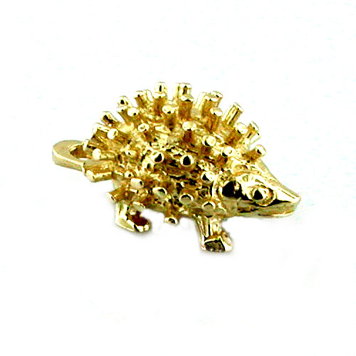 Cute Little Hedgehog 14K Gold Charm