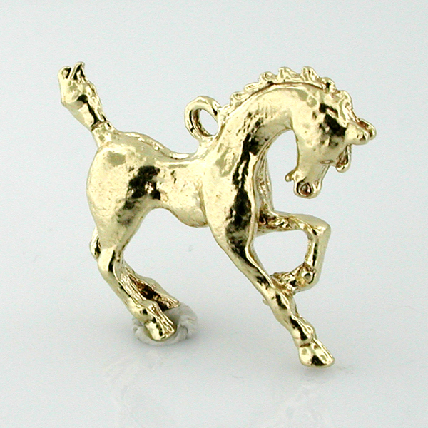 Stallion Horse 14k Gold Charm