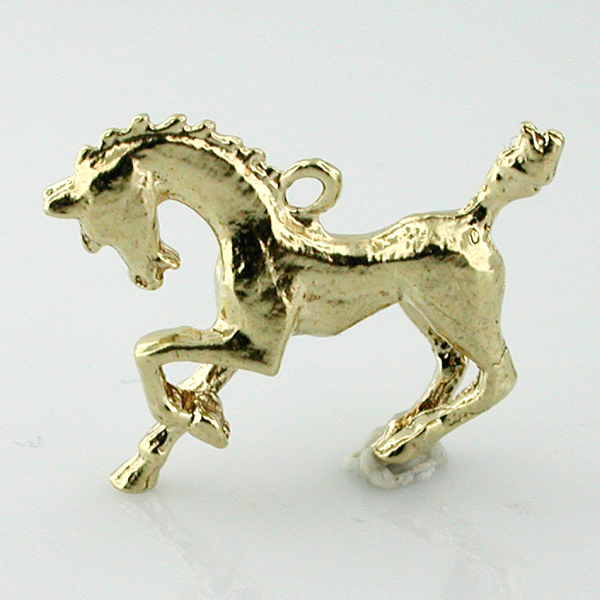 Stallion Horse 14k Gold Charm