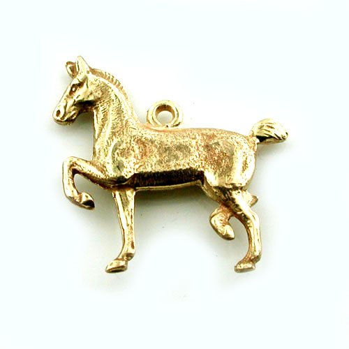 Prancing Show Horse 14K Gold  Charm