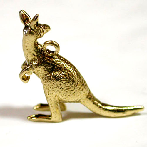 Kangaroo 14K Gold Charm 