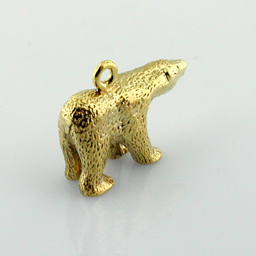 Polar Bear 14K Gold Charm