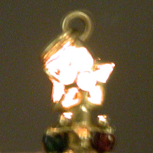 Rare 1960's Christmas Tree 14K Gold Vintage AC Charm Lights Up Like Litacharm 