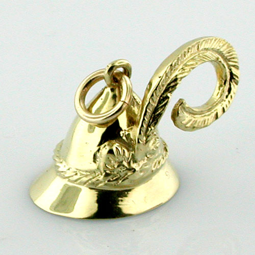 Alpine Hat with Feather Vintage 14K Gold Charm