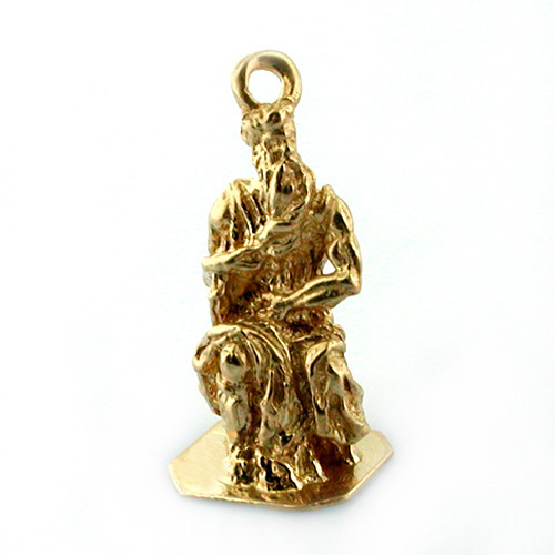 Michelangelo's Statue of Moses 14K Gold Charm