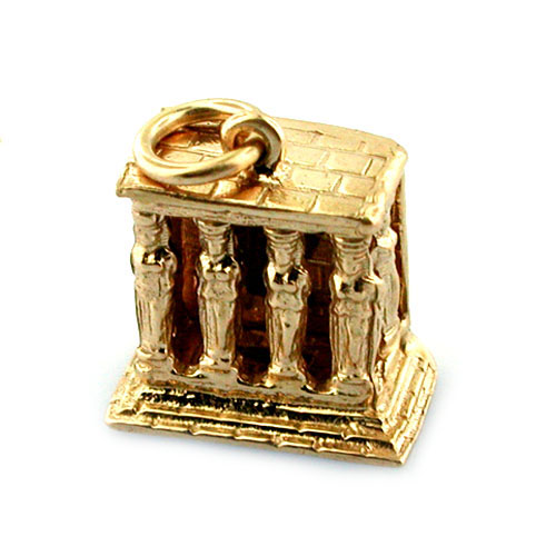 14k Gold Greek Erechtheum Porch of Maiden Charm