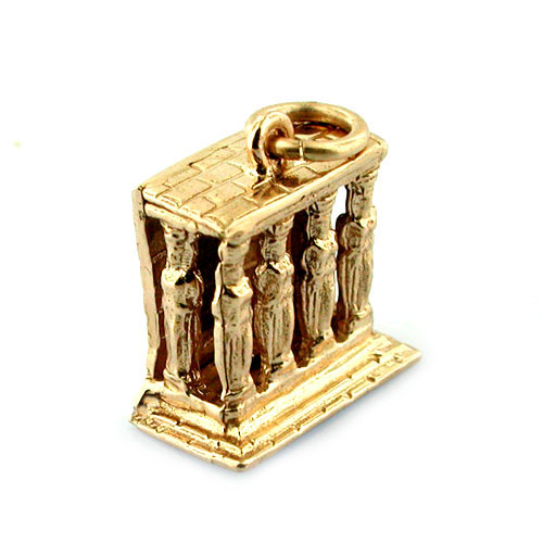 14k Gold Greek Erechtheum Porch of Maiden Charm