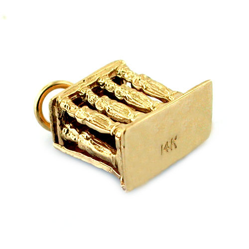 14k Gold Greek Erechtheum Porch of Maiden Charm